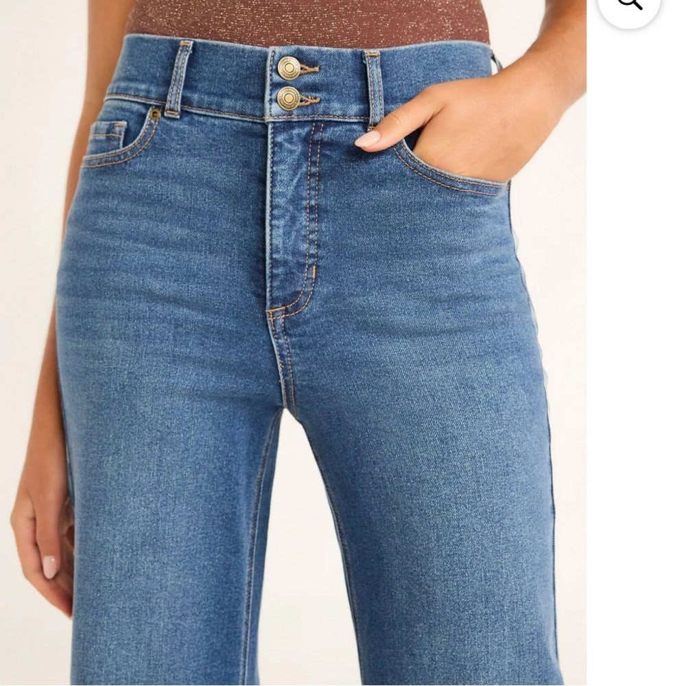 Sofia by Sofia Vergara Women's Margot Wide Leg High Rise Jeans Size 8 - Picture 6 of 12